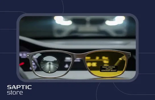 مقایسه 2 نوع عینک ضدنور چراغ ماشین (زرد و پلاریزه)